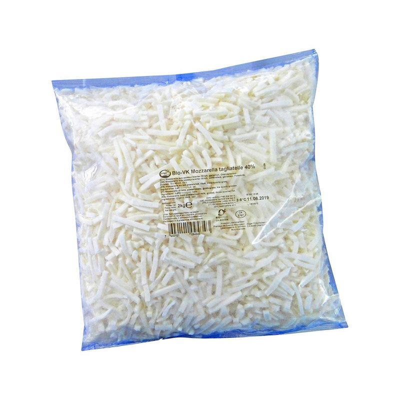 Mozzarella gerieben, Bio Knospe Schweiz